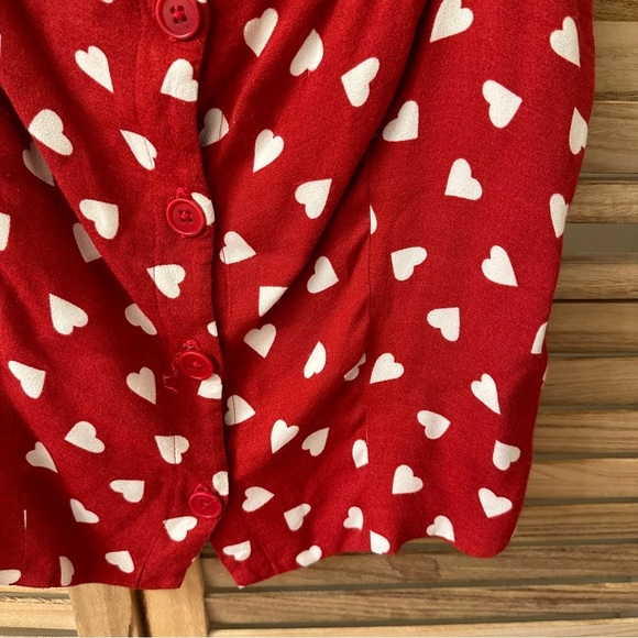 Reformation Red Heart Print Top - Picture 5 of 5